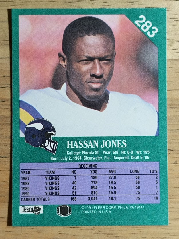 1991 Fleer #283 Hassan Jones