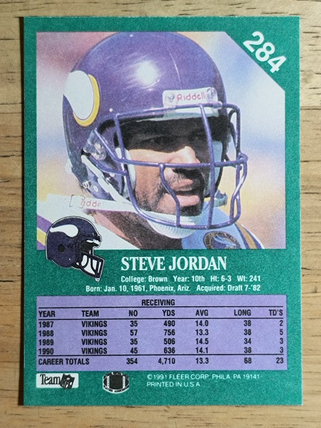 1991 Fleer #284 Steve Jordan