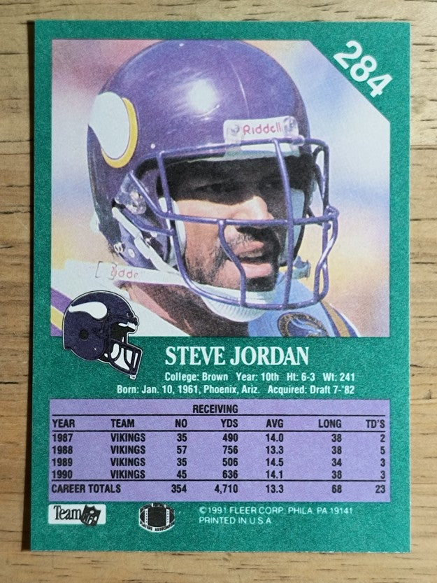 1991 Fleer #284 Steve Jordan