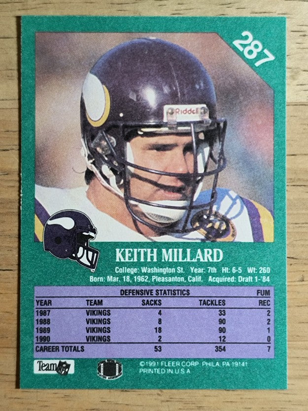 1991 Fleer #287 Keith Millard