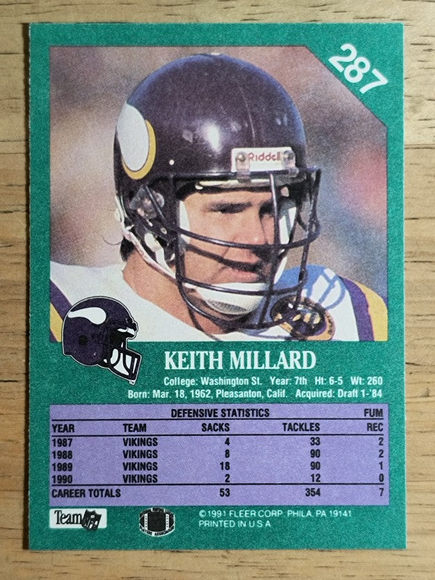 1991 Fleer #287 Keith Millard