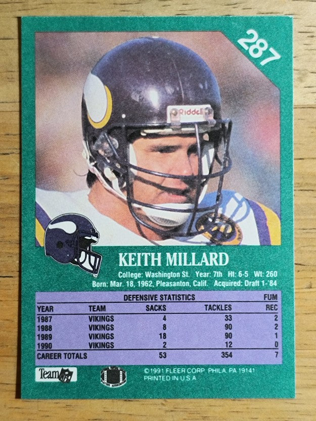 1991 Fleer #287 Keith Millard