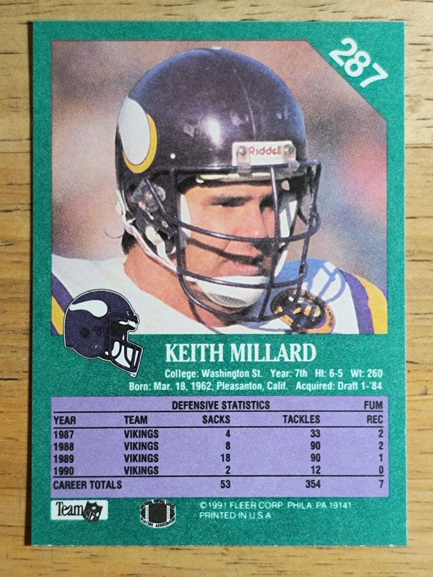 1991 Fleer #287 Keith Millard