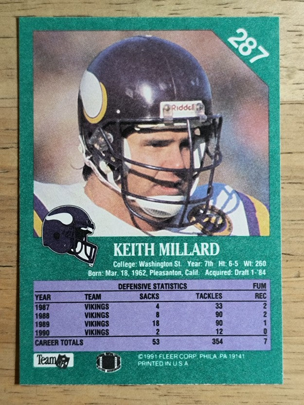 1991 Fleer #287 Keith Millard