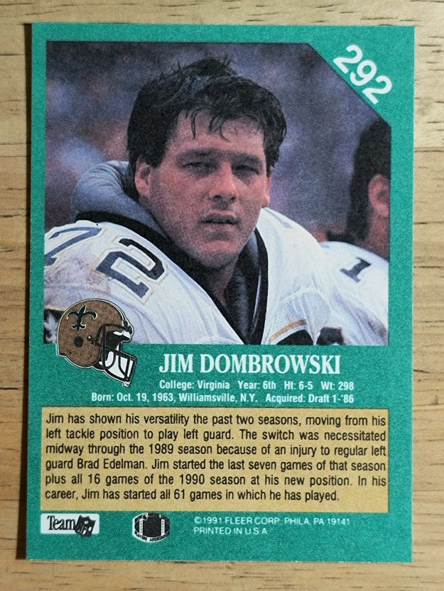 1991 Fleer #292 Jim Dombrowski