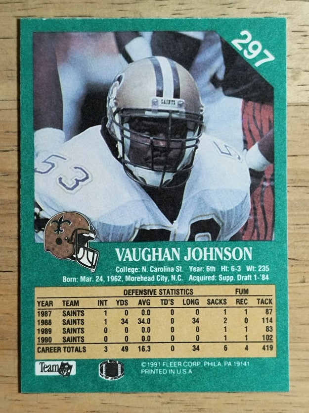 1991 Fleer #297 Vaughan Johnson