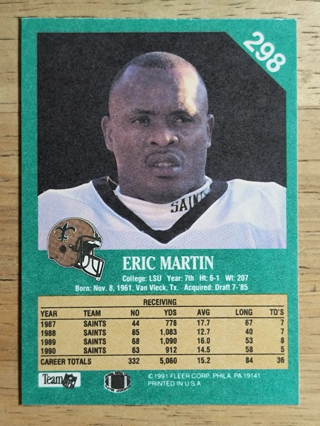 1991 Fleer #298 Eric Martin