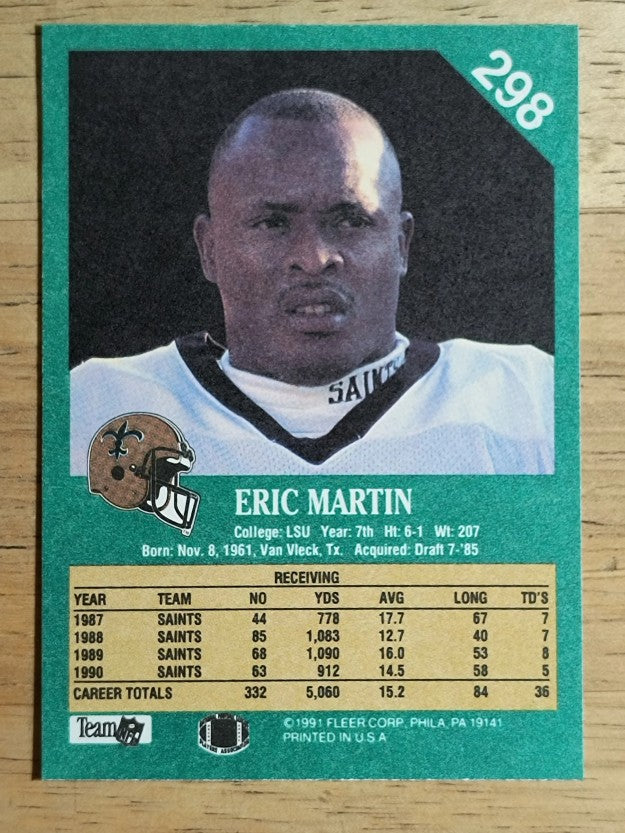 1991 Fleer #298 Eric Martin
