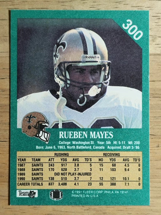 1991 Fleer #300 Rueben Mayes