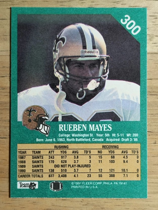 1991 Fleer #300 Rueben Mayes