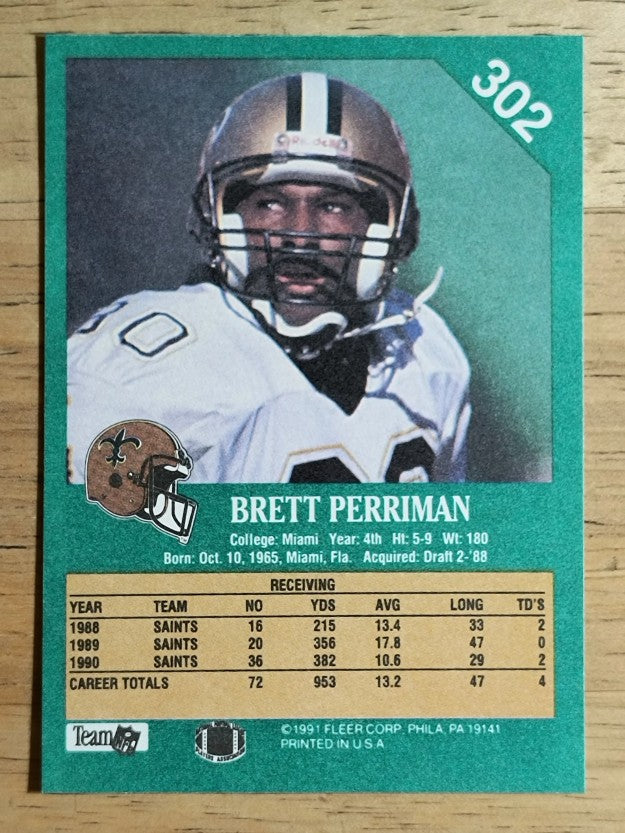 1991 Fleer #302 Brett Perriman