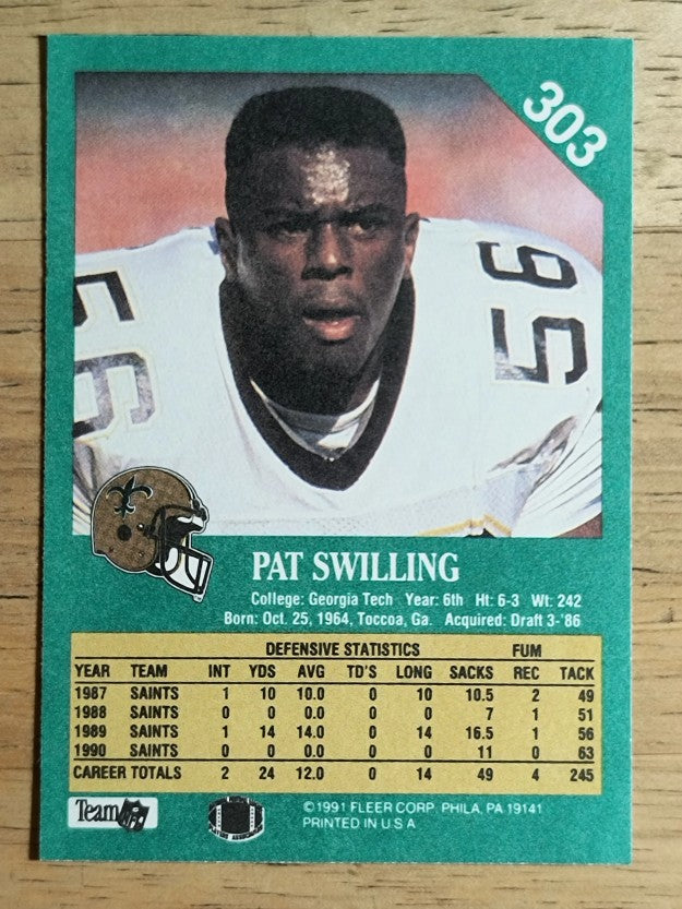 1991 Fleer #303 Pat Swilling