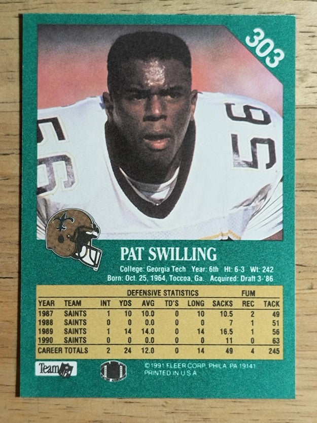 1991 Fleer #303 Pat Swilling
