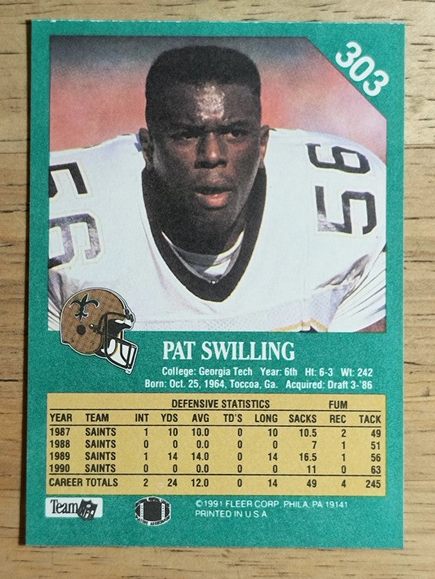 1991 Fleer #303 Pat Swilling