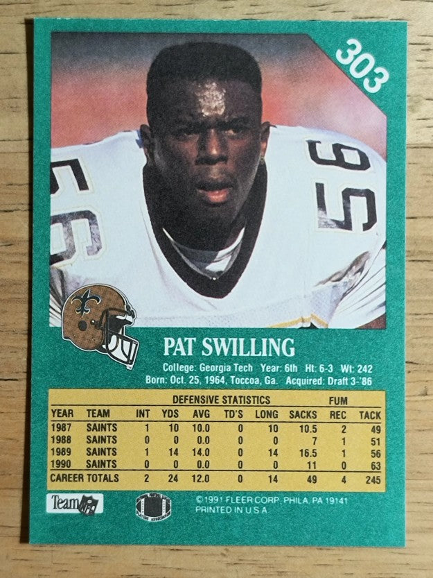1991 Fleer #303 Pat Swilling