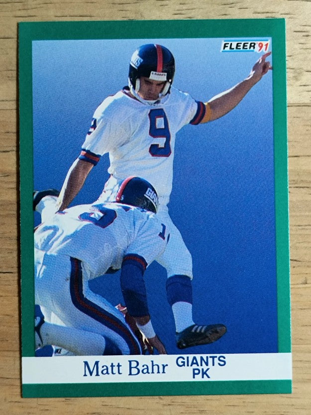 1991 Fleer #306 Matt Bahr