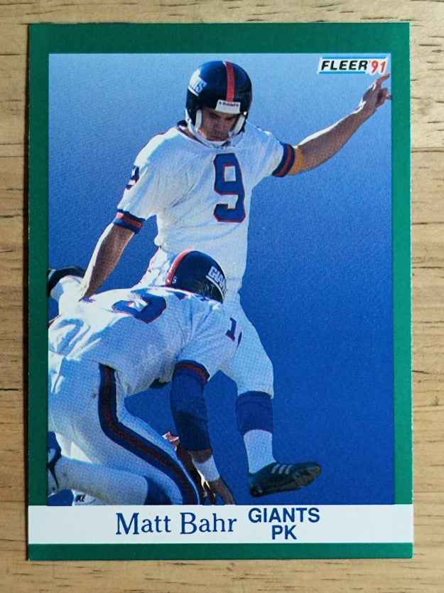 1991 Fleer #306 Matt Bahr