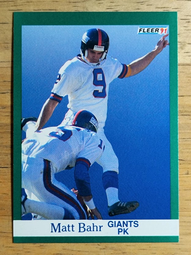 1991 Fleer #306 Matt Bahr