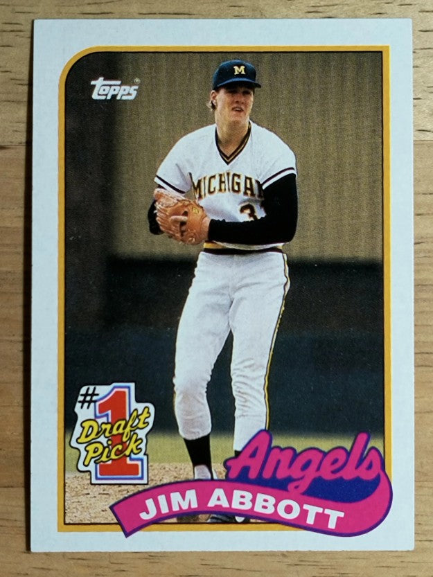 1989 Topps #573 Jim Abbott FDP RC