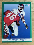 1991 Fleer #316 Dave Meggett