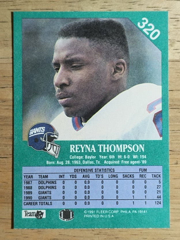 1991 Fleer #320 Reyna Thompson