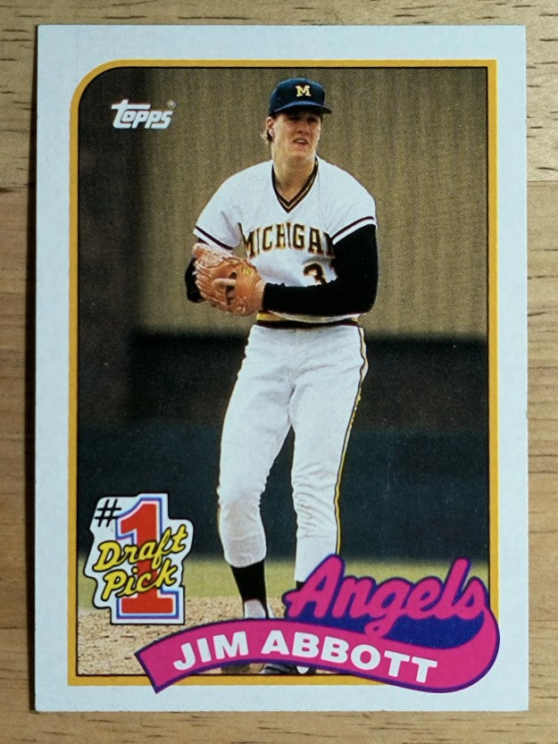 1989 Topps #573 Jim Abbott FDP RC