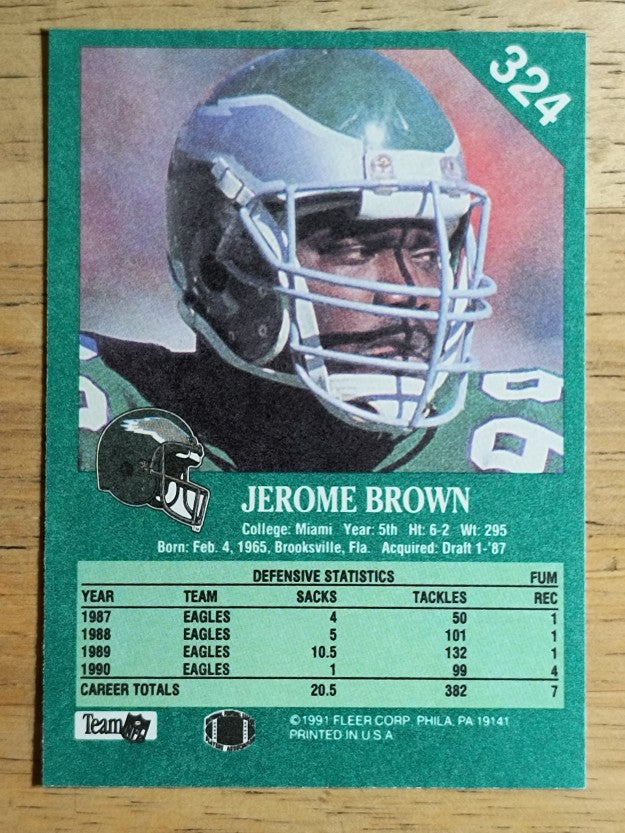 1991 Fleer #324 Jerome Brown