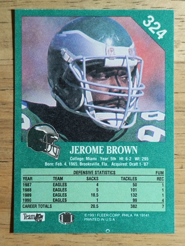 1991 Fleer #324 Jerome Brown