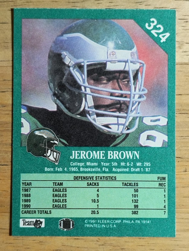 1991 Fleer #324 Jerome Brown