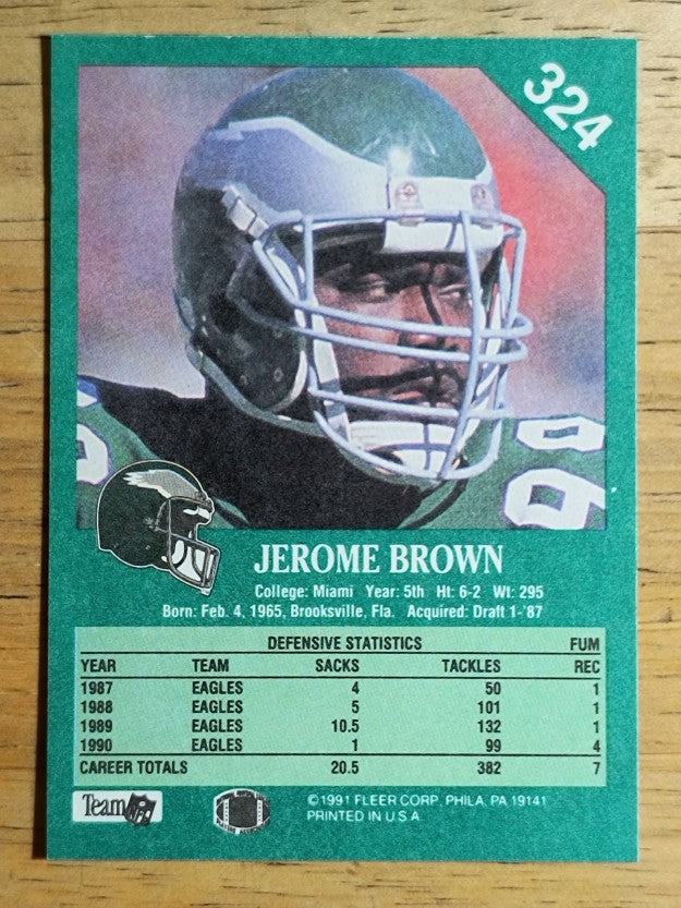1991 Fleer #324 Jerome Brown