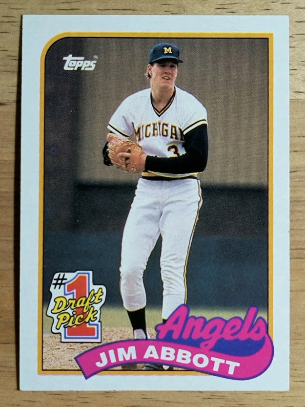 1989 Topps #573 Jim Abbott FDP RC