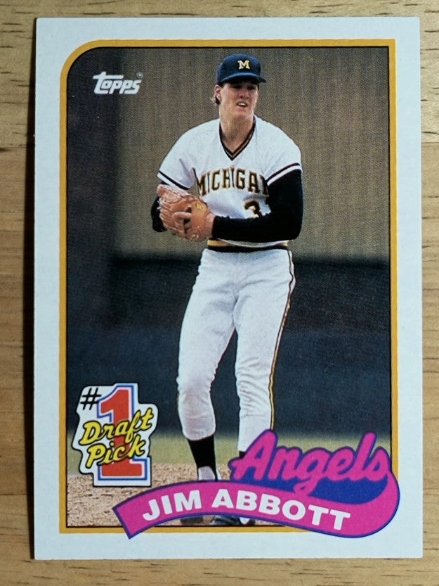 1989 Topps #573 Jim Abbott FDP RC