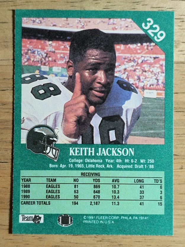 1991 Fleer #329 Keith Jackson
