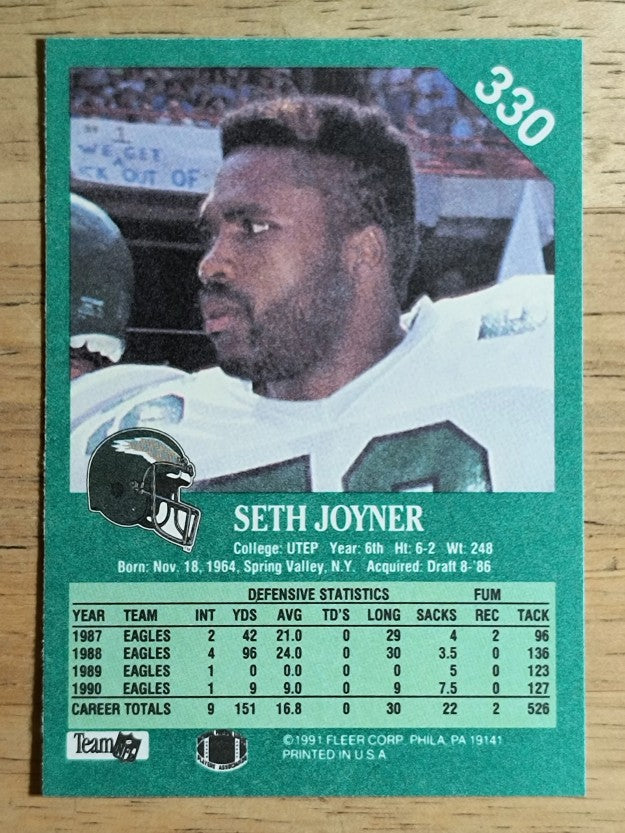 1991 Fleer #330 Seth Joyner