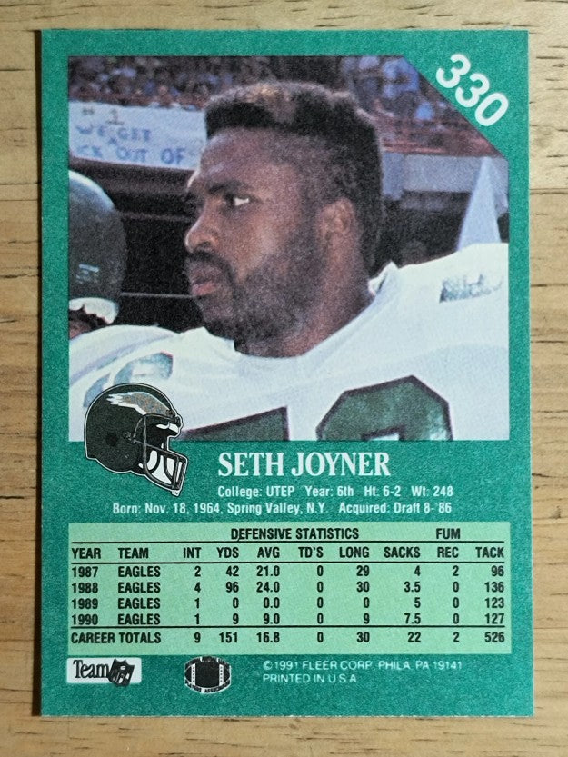 1991 Fleer #330 Seth Joyner