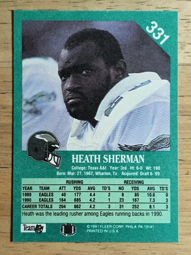 1991 Fleer #331 Heath Sherman