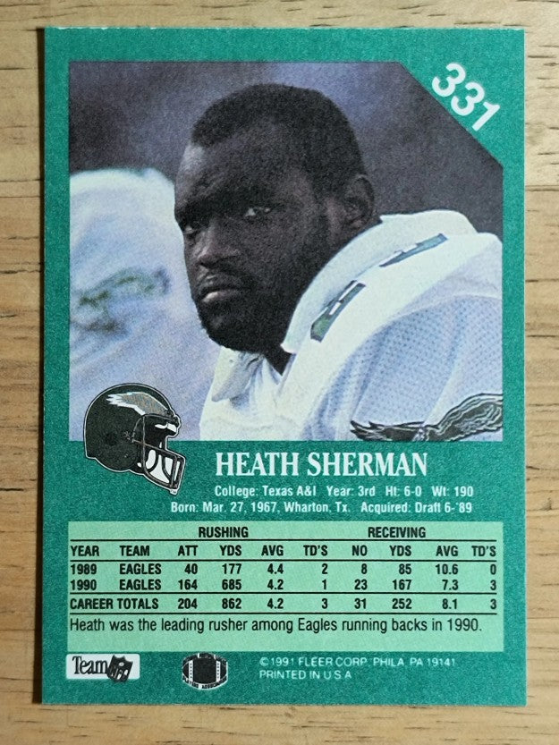 1991 Fleer #331 Heath Sherman