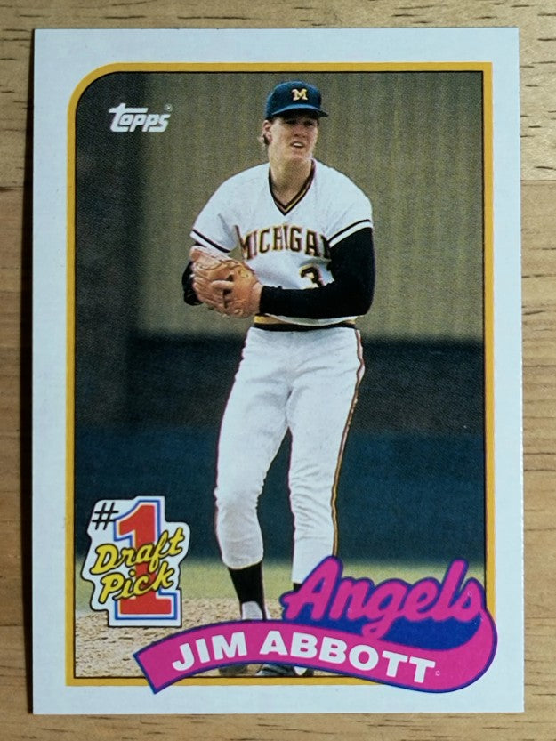 1989 Topps #573 Jim Abbott FDP RC