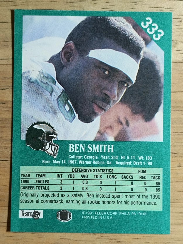 1991 Fleer #333 Ben Smith
