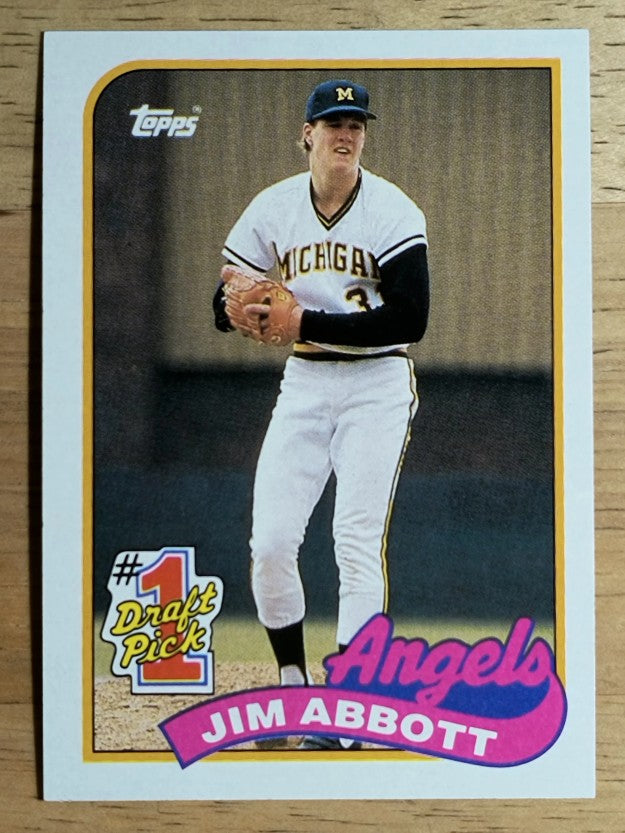 1989 Topps #573 Jim Abbott FDP RC
