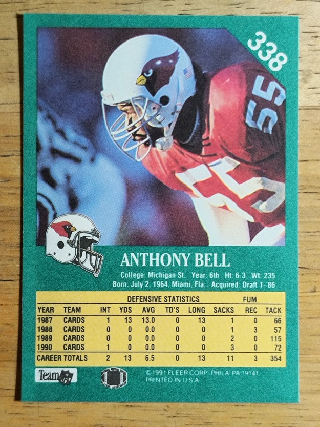 1991 Fleer #338 Anthony Bell