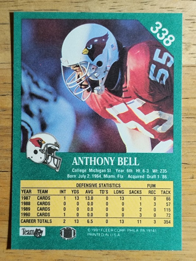 1991 Fleer #338 Anthony Bell