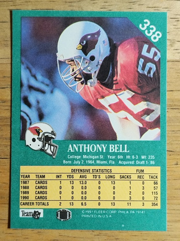 1991 Fleer #338 Anthony Bell