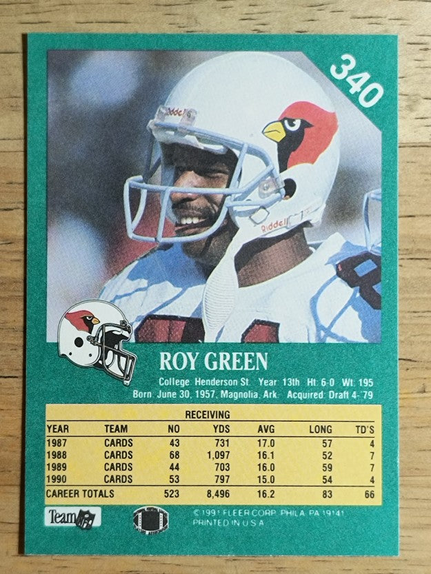 1991 Fleer #340 Roy Green