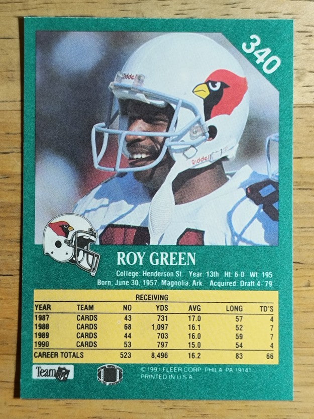 1991 Fleer #340 Roy Green