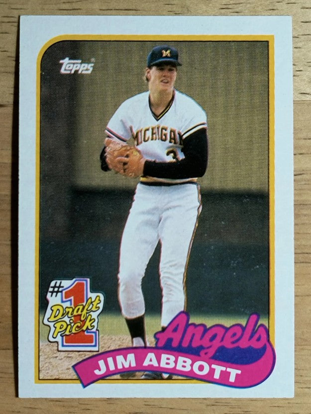 1989 Topps #573 Jim Abbott FDP RC