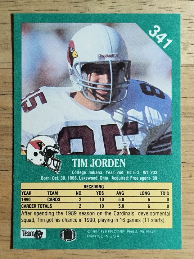 1991 Fleer #341 Tim Jorden RC
