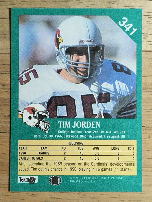 1991 Fleer #341 Tim Jorden RC