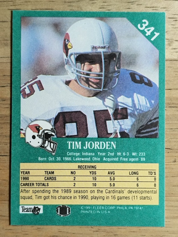 1991 Fleer #341 Tim Jorden RC