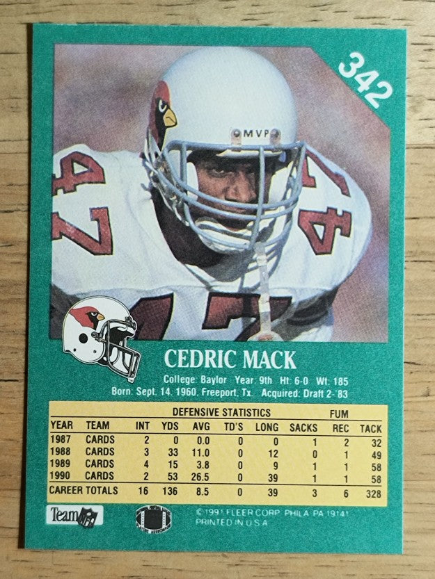 1991 Fleer #342 Cedric Mack